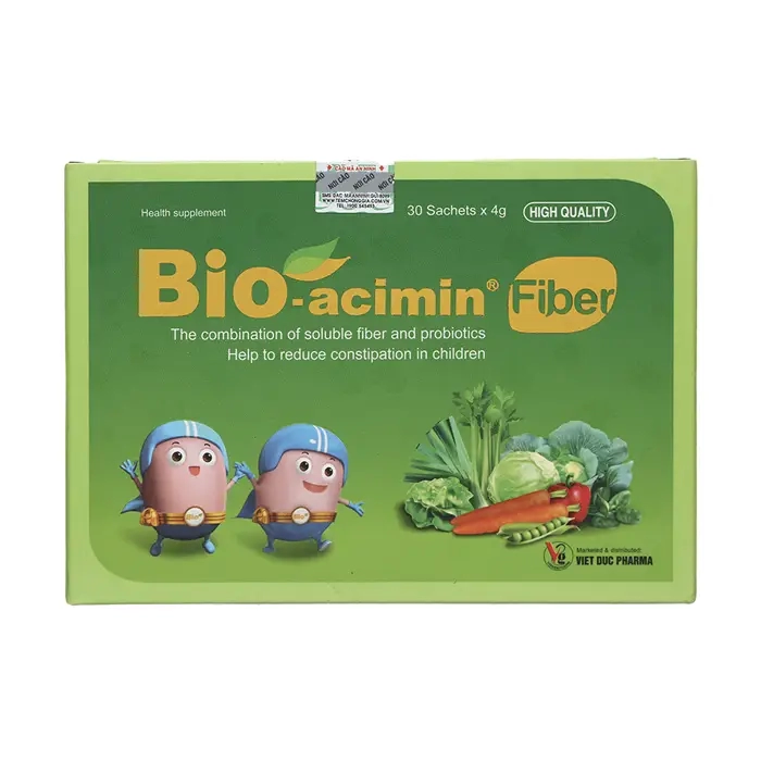 Cốm Vi Sinh Bio Acimin Fiber 30 gói - Hỗ trợ tiêu hoá, tăng sức đề kháng