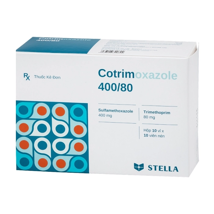 Cotrimoxazole 400/80 Stella 10 vỉ x 10 viên