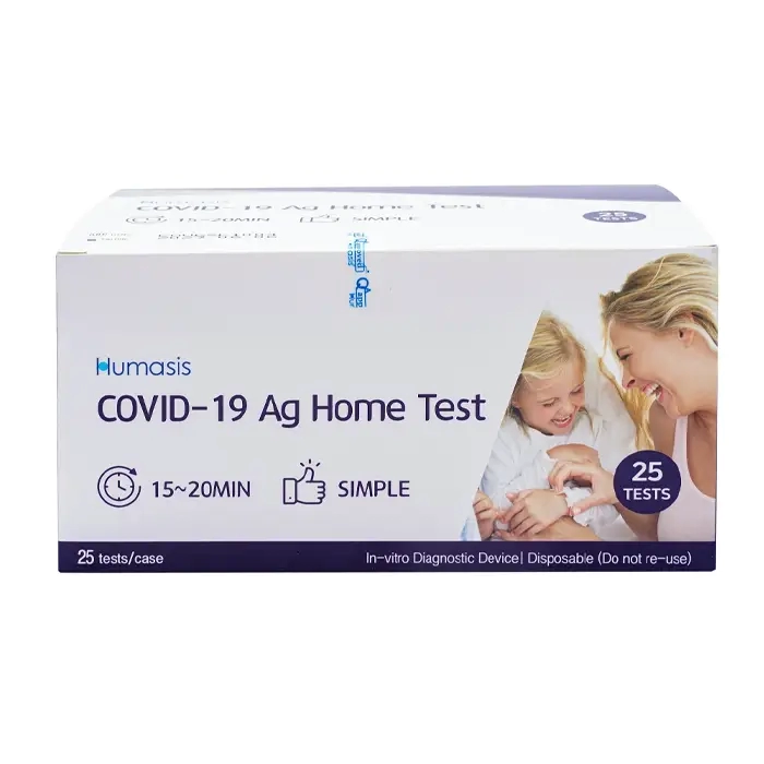 COVID-19 Ag Humasis Home Test hộp 25 Kit - Bộ xét nghiệm nhanh covid-19 tại nhà