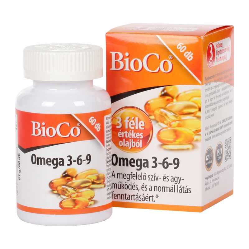 Dầu cá BioCo Omega 3,6,9 tốt cho tim, não, mắt, Chai 60 viên