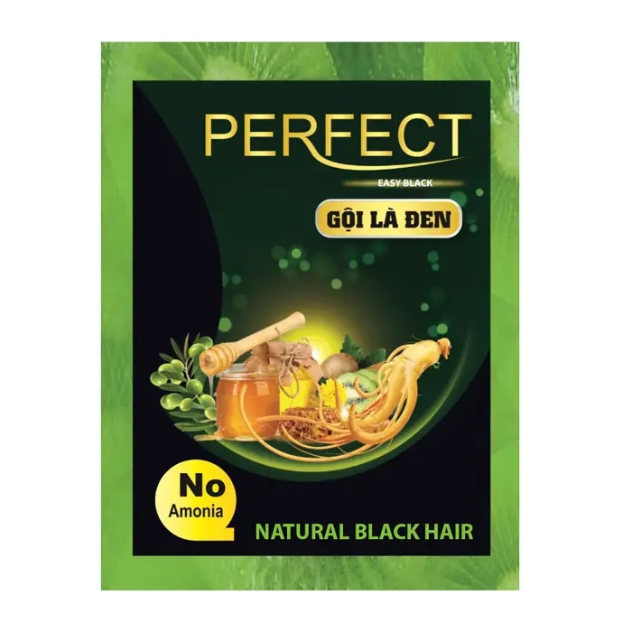 Dầu gội là đen Perfect Natural Black Hair 25ml, Hộp 10 gói