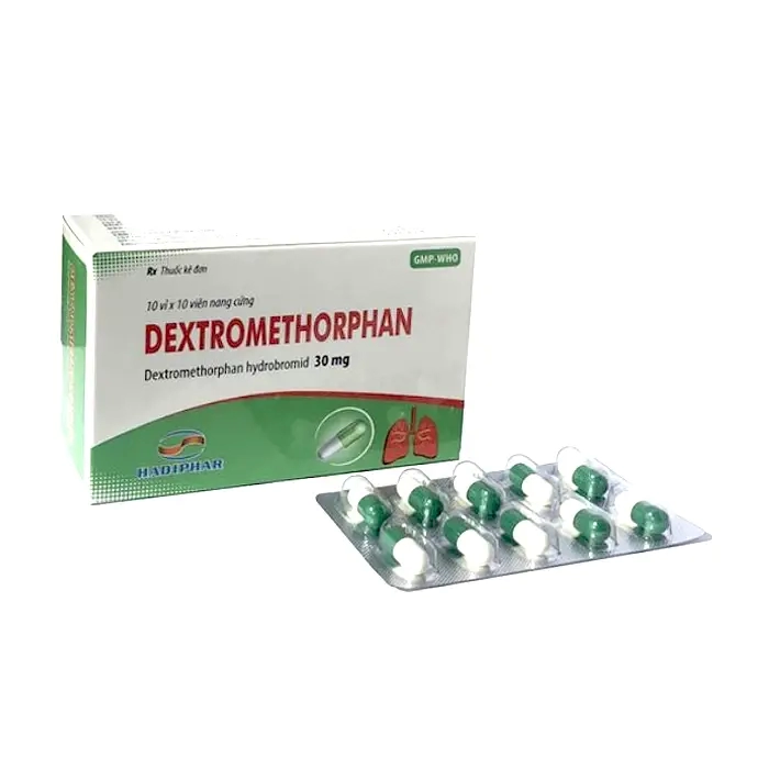 Dextromethorphan 30mg Hadiphar 10 vỉ x 10 viên – Thuốc trị ho