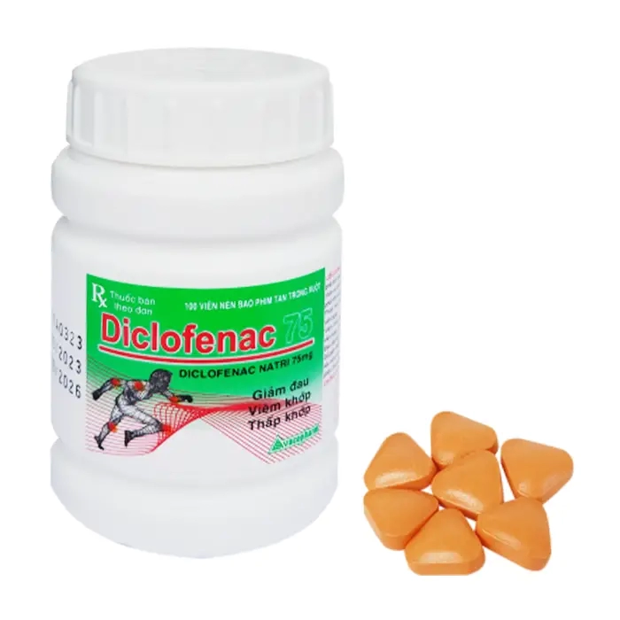 Diclofenac 75mg Vacopharm 100 viên – Thuốc kháng viêm