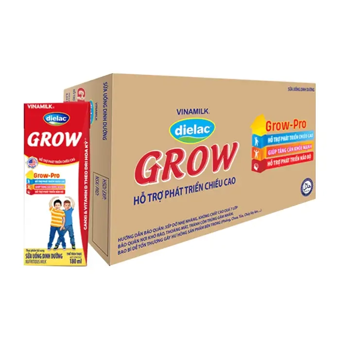 Dielac Grow Vinamilk 48 hộp x 110ml - Hỗ trợ phát triển chiều cao