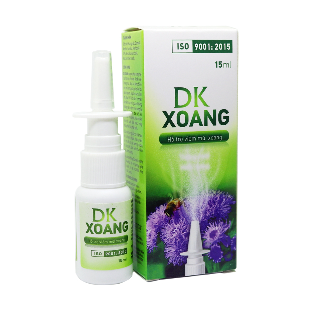 DK Xoang hỗ trợ viêm mũi, viêm xoang - DK Pharma, Hộp 15ml