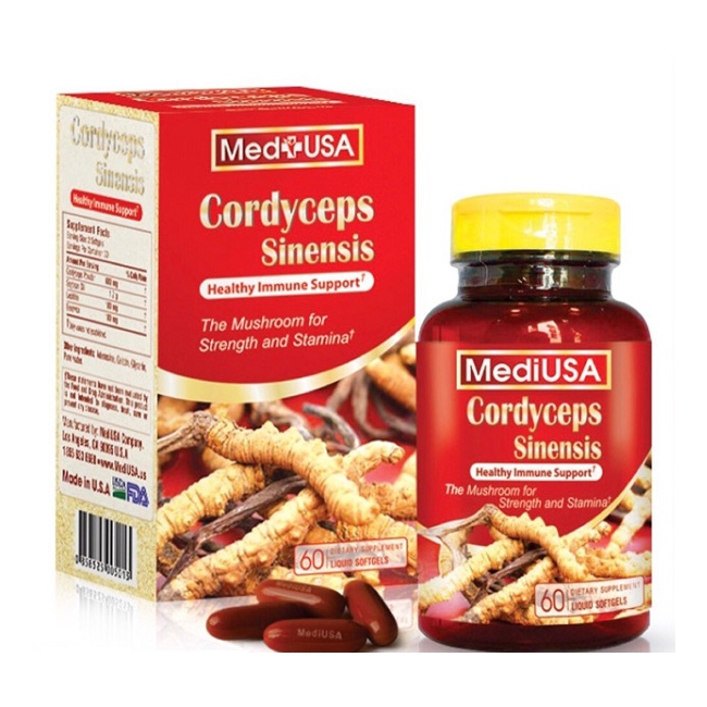 Đông trùng hạ thảo Cordyceps Mediusa, Hộp 60 viên