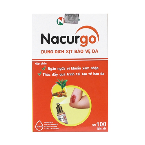 Dung dịch xịt bảo vệ da Nacurgo 12ml