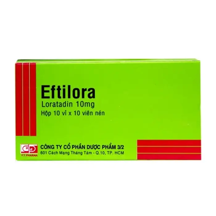 Eftilora 10mg 10 vỉ x 10 viên - Trị viêm mũi dị ứng