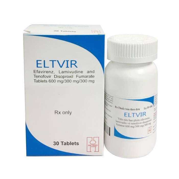 Thuốc Hetero Eltvir 600mg/300mg/300mg, Hộp 30 viên ( VN2-403-15 )