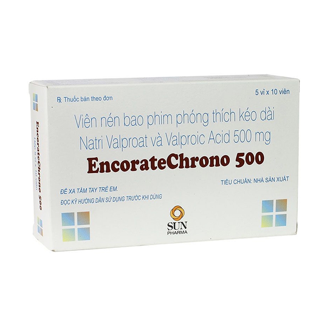 EncorateChrono 500mg điều trị động kinh ( Valproate Sodium ) Hộp 50 viên