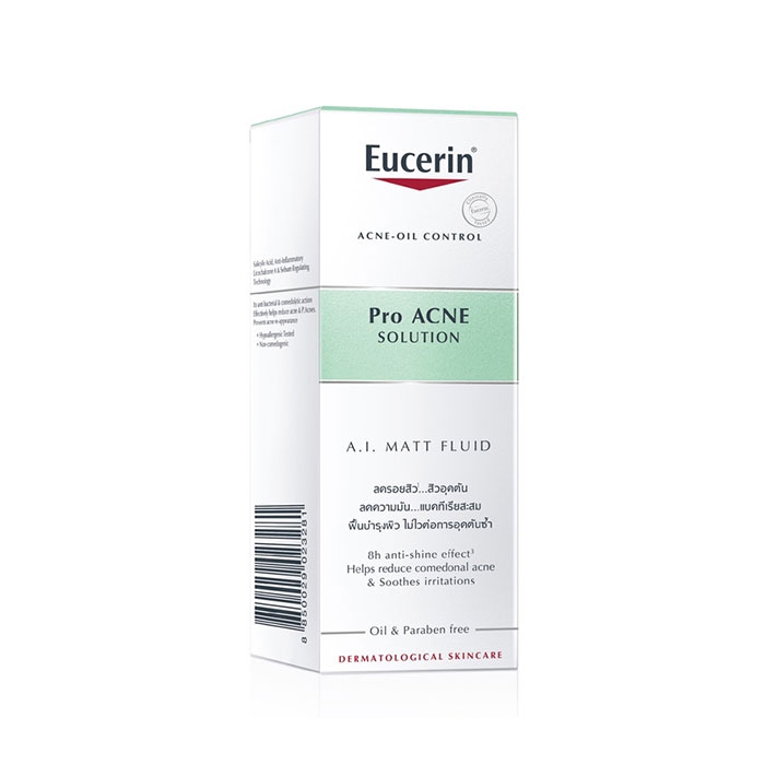 Kem dưỡng ẩm, kiểm soát nhờn, ngừa mụn Eucerin Pro Acne A.I. Matt Fluid 50ml
