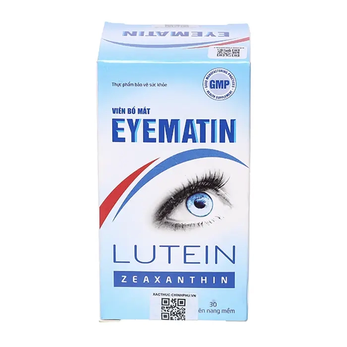 Eyematin Meracine 30 viên – Hỗ trợ giảm cận thị, viễn thị, nhức mỏi mắt, khô mắt