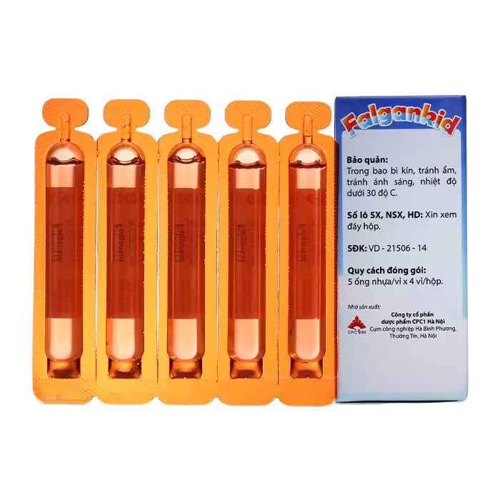 Falgankid 160mg CPC1 20 ống - Dung dịch uống giảm đau, hạ sốt cho trẻ em