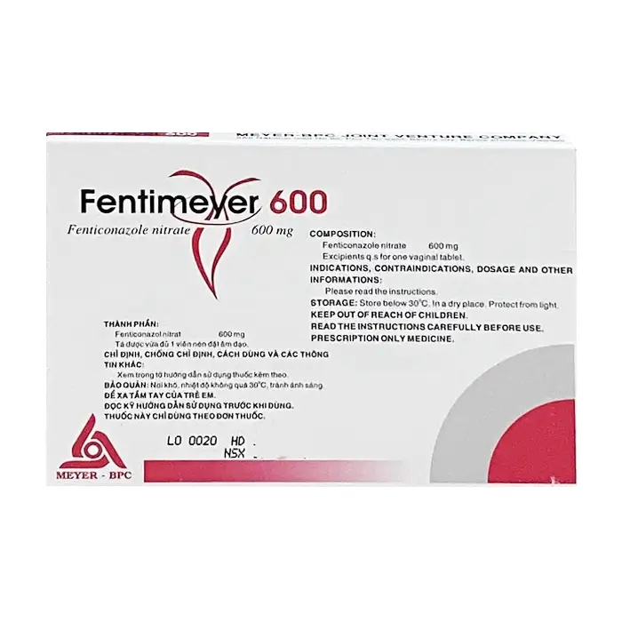 Fentimeyer 600 Meyer-BPC 1 vỉ x 3 viên - Điều trị bệnh nấm