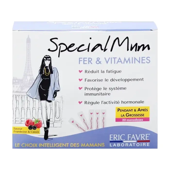 Fer Vitamines Special Mum 20 gói x 10ml - Bổ sung sắt và vitamins cho phụ nữ mang thai