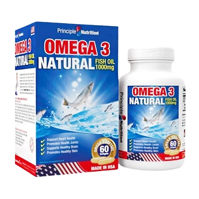 Fish oil Omega 3 Natural Principle Nutrition 60 Viên