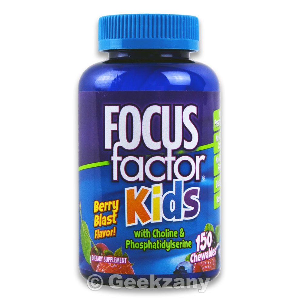 Focus Factor Kids giúp trẻ tăng cường trí nhớ, Hộp 150 viên
