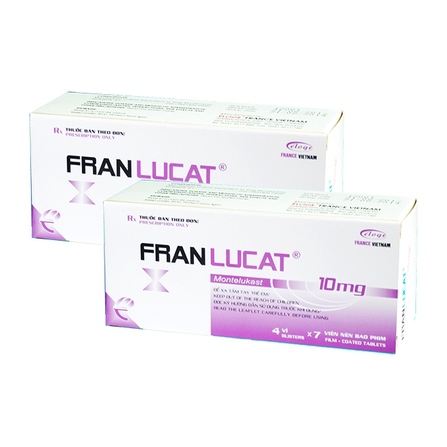 Thuốc đường hô hấp Franlucat 10 - Montelukast 10mg