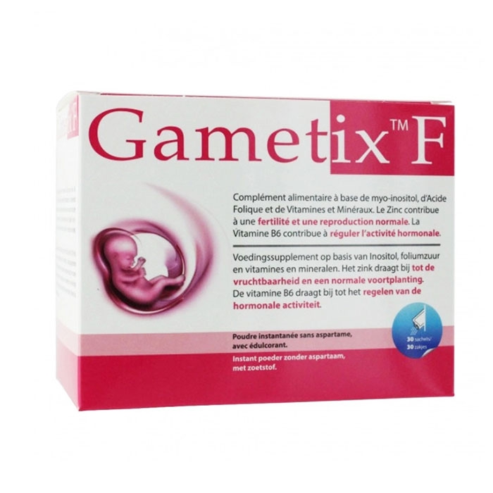 Tpbvsk tăng khả năng sinh sản cho phụ nữ Gametix F, Hộp 30 gói