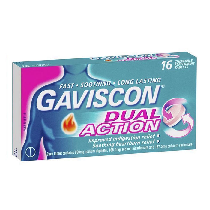 Viên nhai chống trào ngược Gaviscon 16 viên