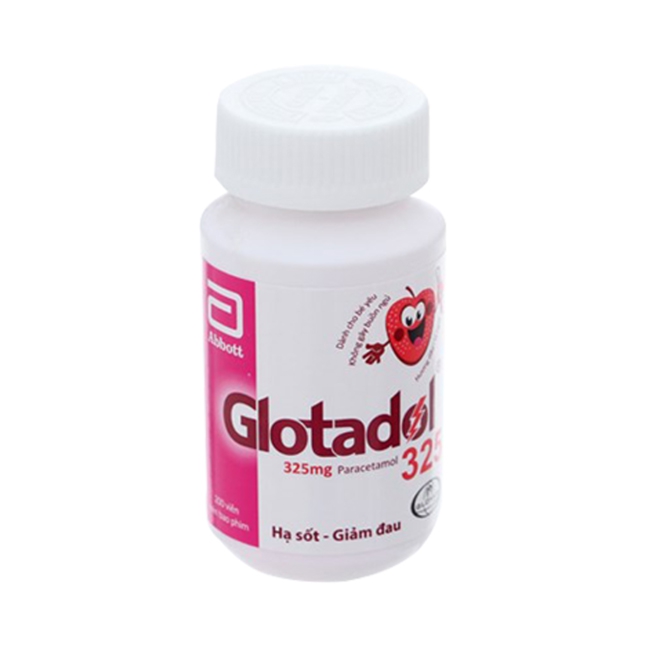 Thuốc giảm đau hạ sốt  Abbott Glotadol 325mg | Chai 200 viên