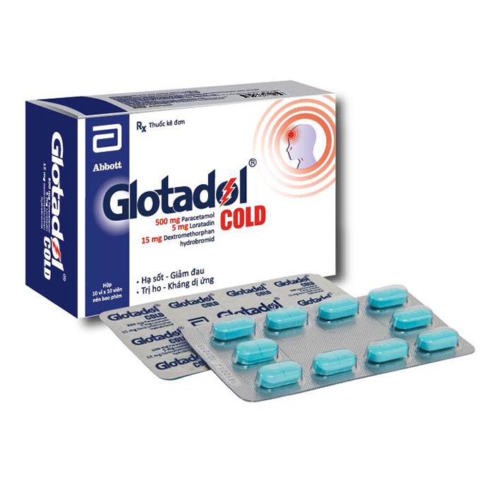 Thuốc cảm  Abbott Glotadol Cold , Hộp 100 viên