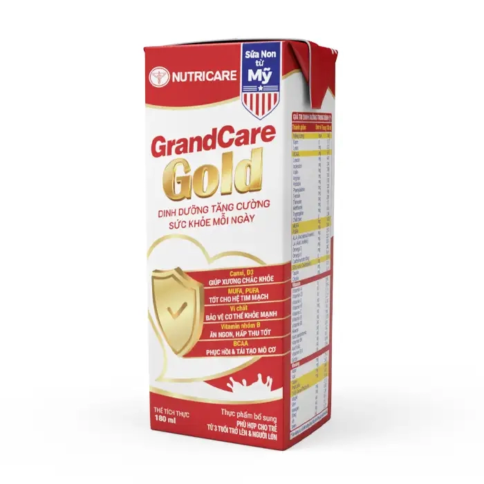 Grandcare Gold Nutricare 180ml - Sữa dinh dưỡng tăng sức khoẻ