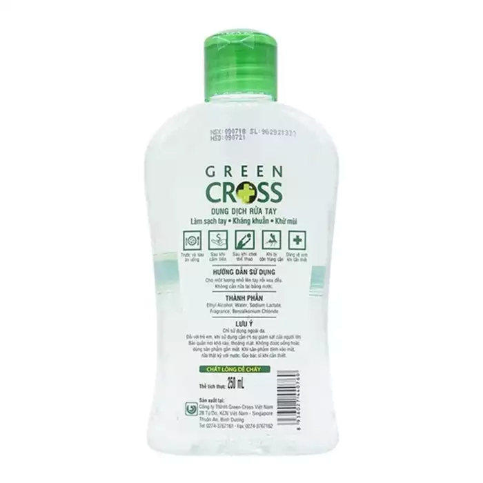 Green Cross 250ml - Dung dịch rửa tay