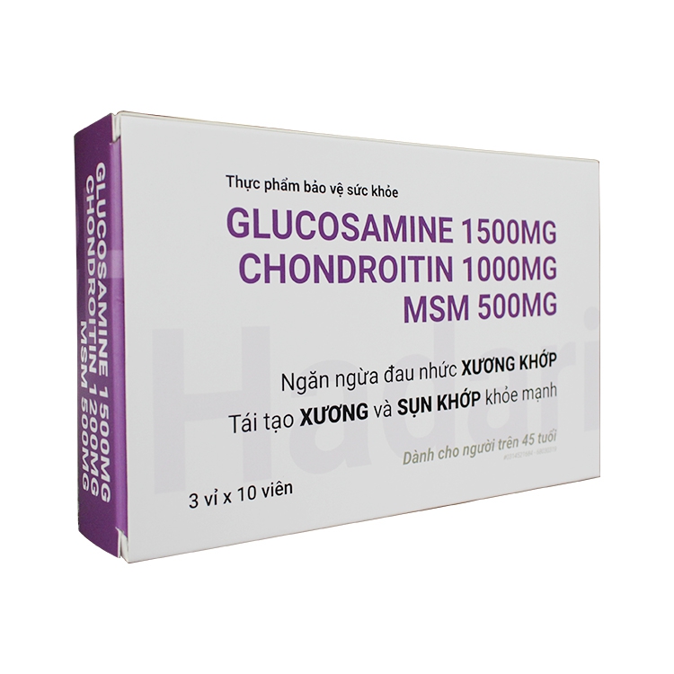 Hadariki Glucosamine 1500mg Chondroitin 1000mg MSM 500mg 