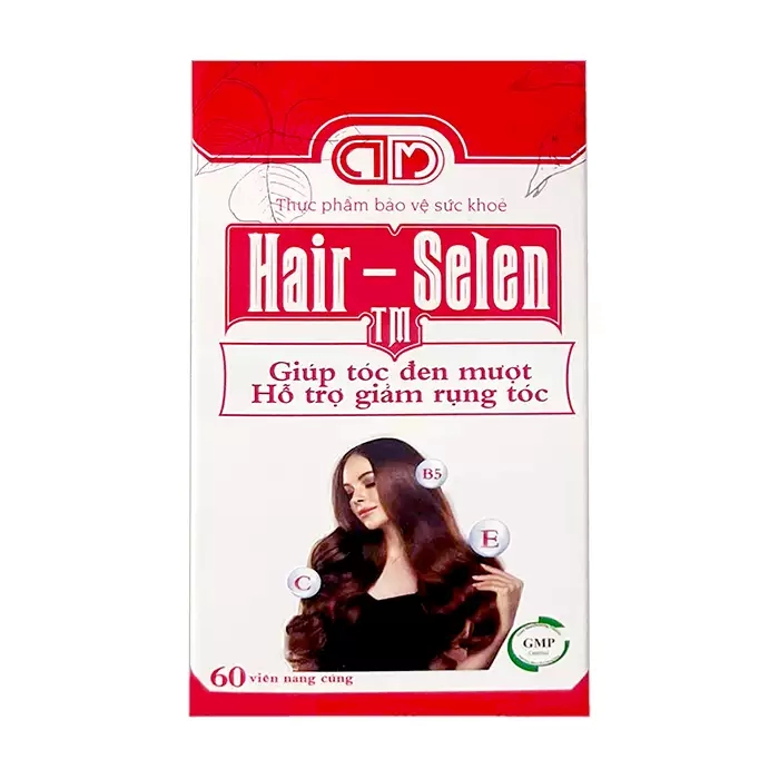 Hair Selen bổ sung vitamin khoáng chất cho tóc khỏe mạnh, Hộp 60 viên
