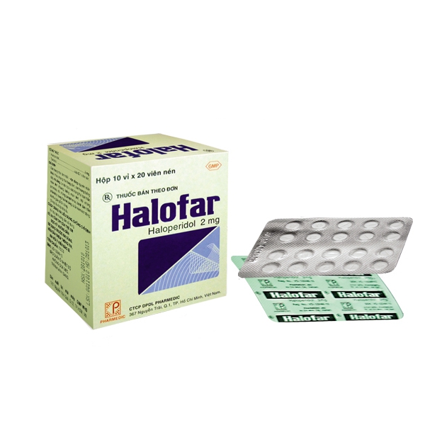 Halofar - Haloperidol 2mg, Hộp 10 vỉ x 20 viên
