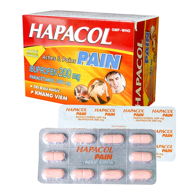 Hapacol Pain DHG, Hộp 100 viên