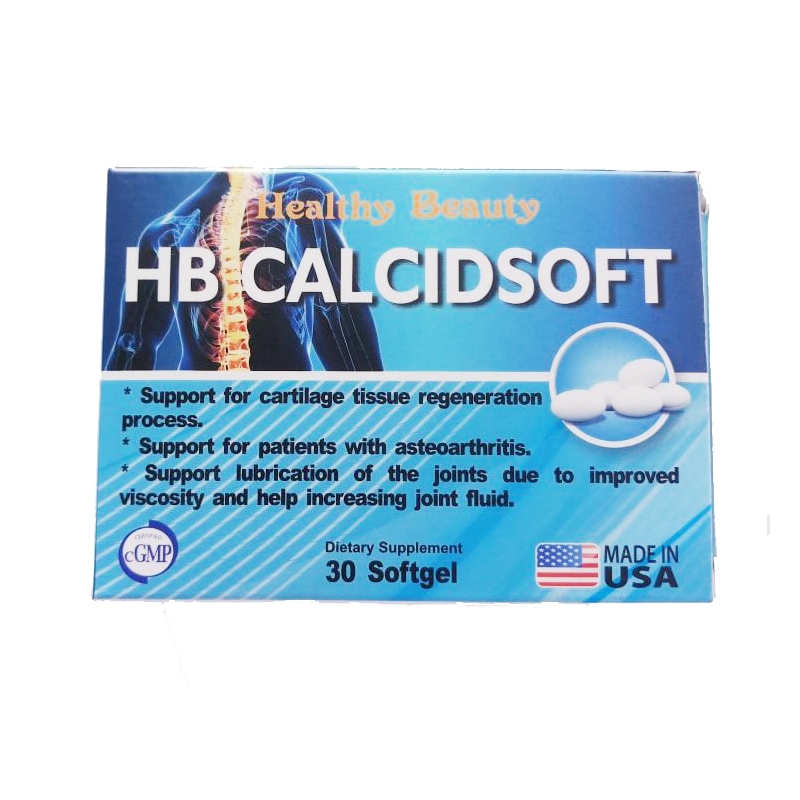 Hỗ trợ xương khớp HB Calcisoft Calcium/Vitamin D3, Hộp 3 vỉ x 10 viên