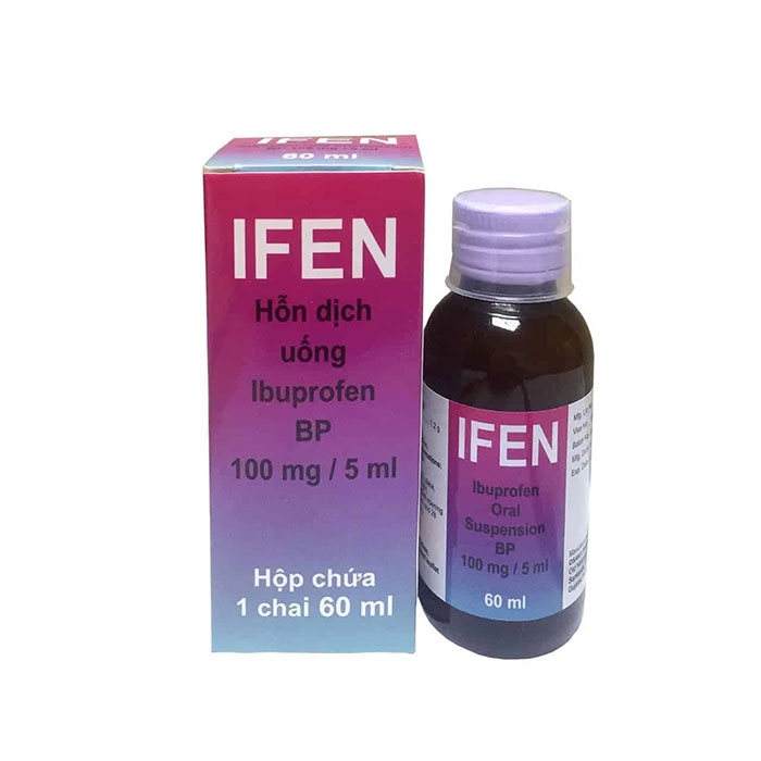Hỗn hợp dung dịch uống Ifen Ibuprofen BP 100mg/5ml, Hộp 60ml