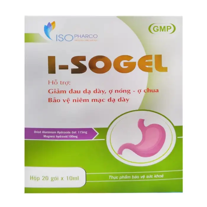 I- Sogel IsoPharco 12 gói x 10ml - Giảm đau dạ dày , ợ nóng