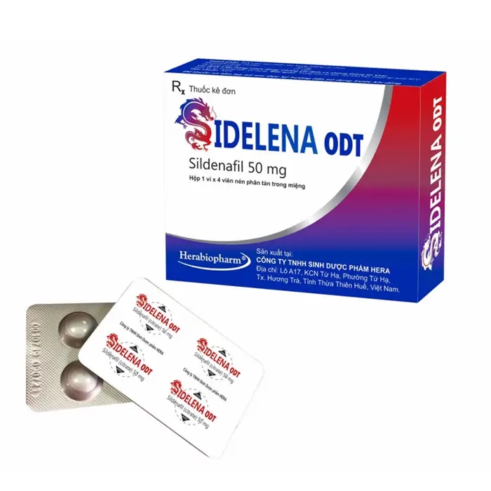 Sidelena ODT 50mg Herabiopharm 1 vỉ x 4 viên - Trị rối loạn cương dương