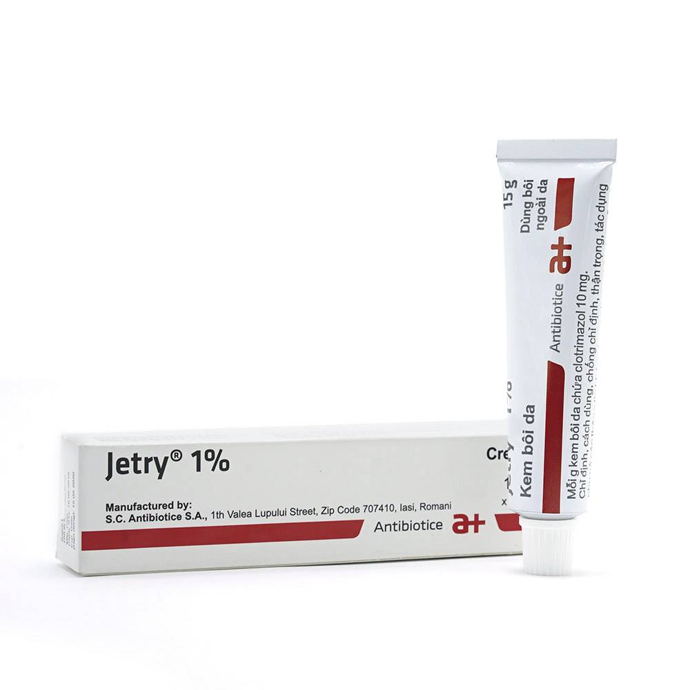 Kem bôi ngoài da Jetry 1% Antibiotice Cream 15g