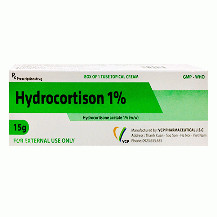Hydrocortisone 1% VCP 15g - Điều trị viêm da