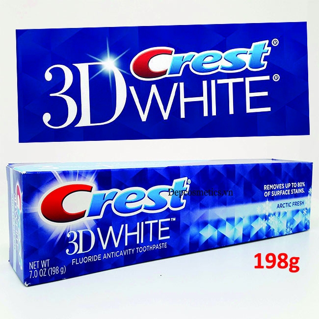 Kem Đánh Răng Crest 3D White Fluoride Anticavity Toothpaste 198g