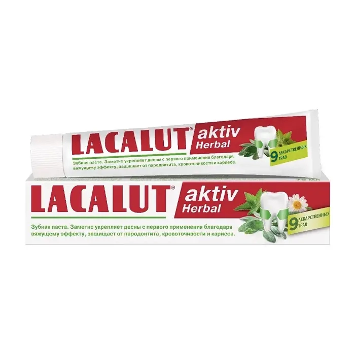 Kem đánh răng LACALUT Aktiv Herbal 75ml - Chống viêm nướu