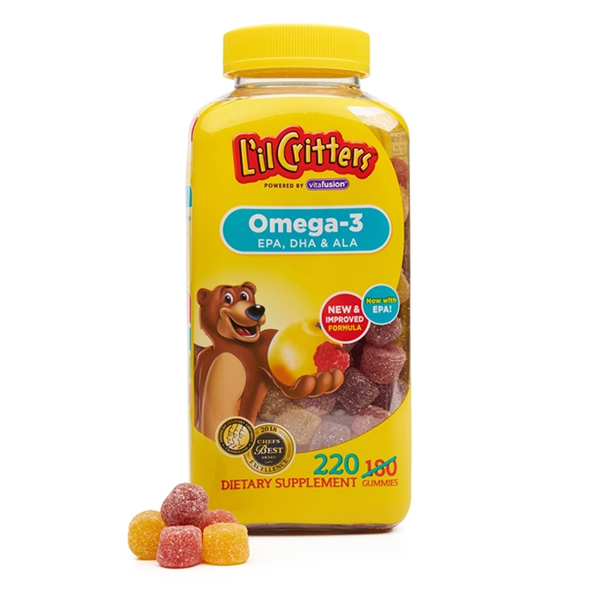 Kẹo dẻo L’il Critters Omega-3 DHA Gummy Fish