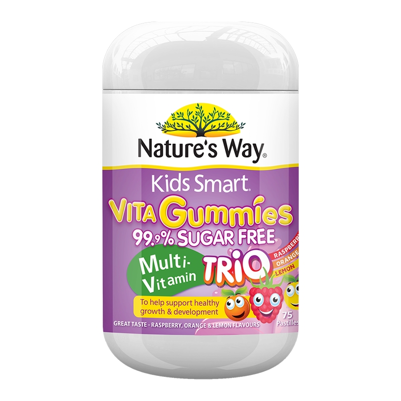 Kẹo dẻo Nature\'s Way Kids Smart Vita Gummies Sugar Free Multi-Vitamin Trio 75 viên