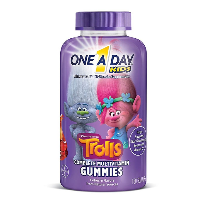 Kẹo dẻo Vitamin cho trẻ em One A Day Kids Trolls Complete Multivitamin Gummies 180 viên