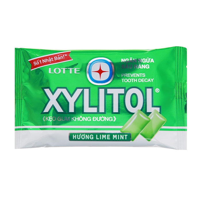 Kẹo không đường Lotte Xylitol hương Lime Mint 11.6g