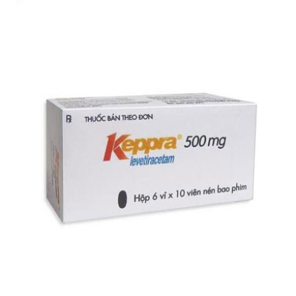 Keppra 500mg - Levetiracetam 500mg, Hộp 6 vỉ x 10 viên