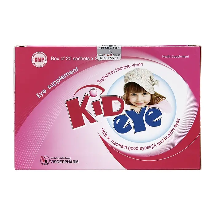 Kid Eye Meracine 20 gói x 3g - Cốm tăng cường thị lực giảm khô mắt