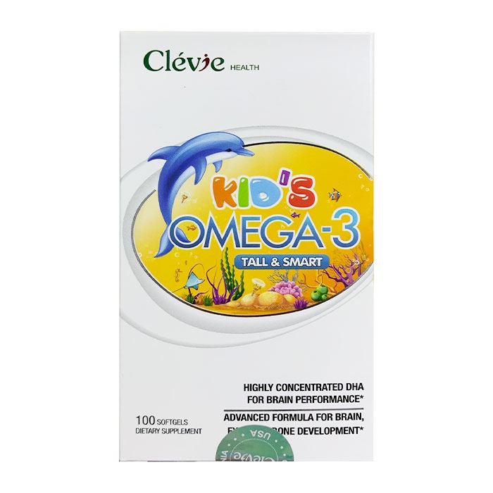 Kids Omega 3 Clevie Health Chai 100 viên
