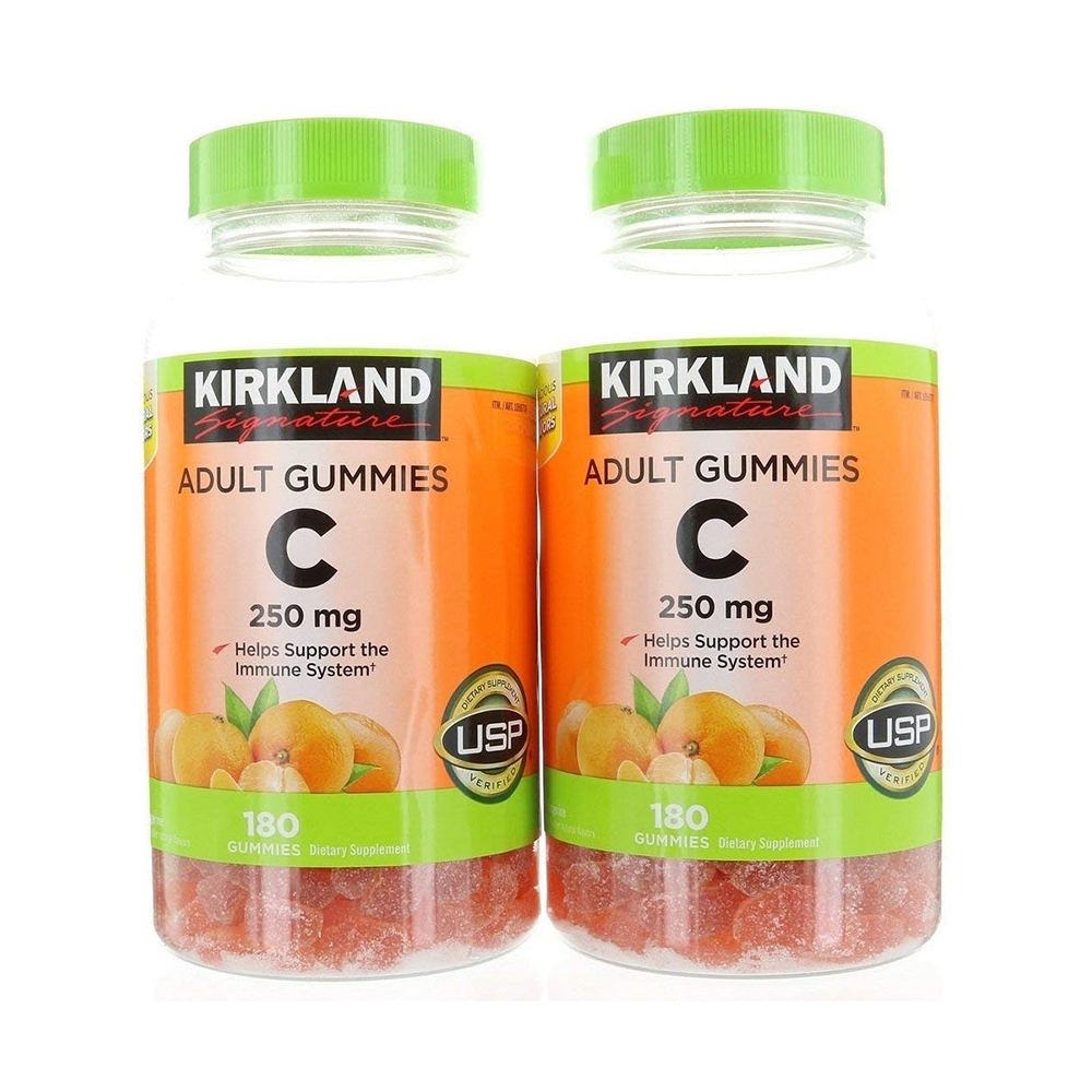 Kẹo dẻo Kirkland Adult Gummies Vitamin C 250mg,  Chai 180 viên