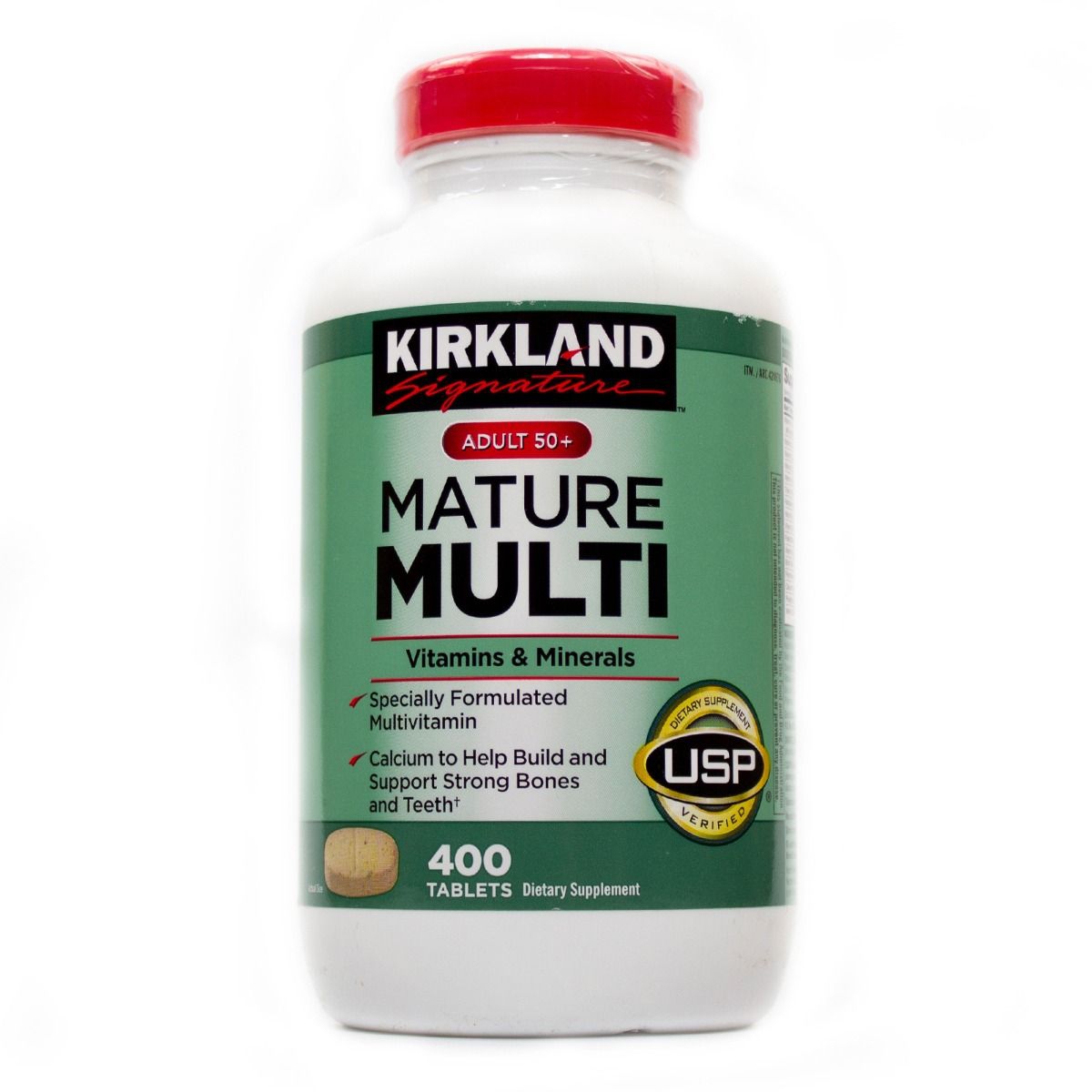 Kirkland Adult 50+ Mature Multi Vitamins & Minerals dành cho người lớn trên 50+, Chai 400 viên