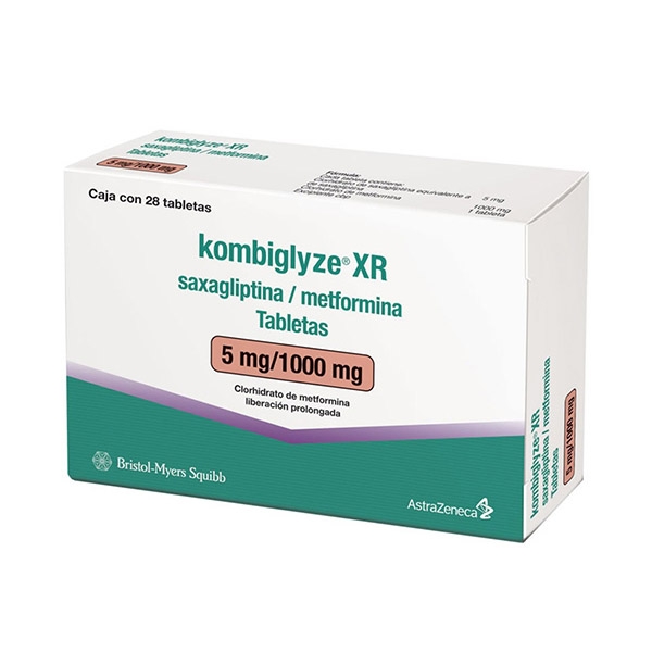 Komboglyze XR 5/1000 - Saxagliptin-Metformin 5mg/1000mg, Hộp 4 vỉ x 7 viên